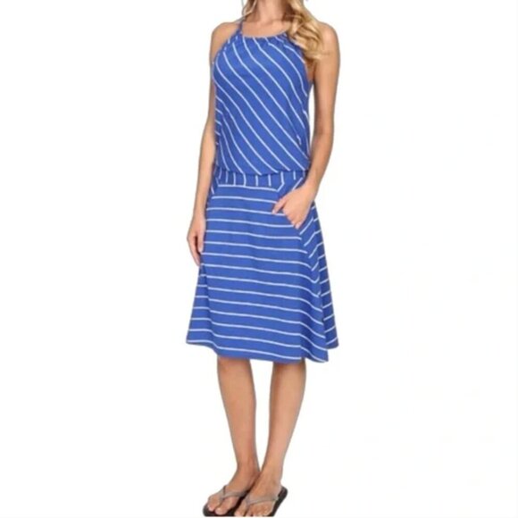 Mountain Hardwear Tonga Strappy Dress Black White Stripe Size Med - Picture 2 of 7